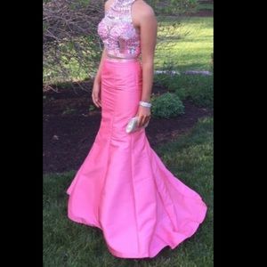 Pink Mermaid Prom Dress